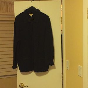 Black Boiled Wool Jacket